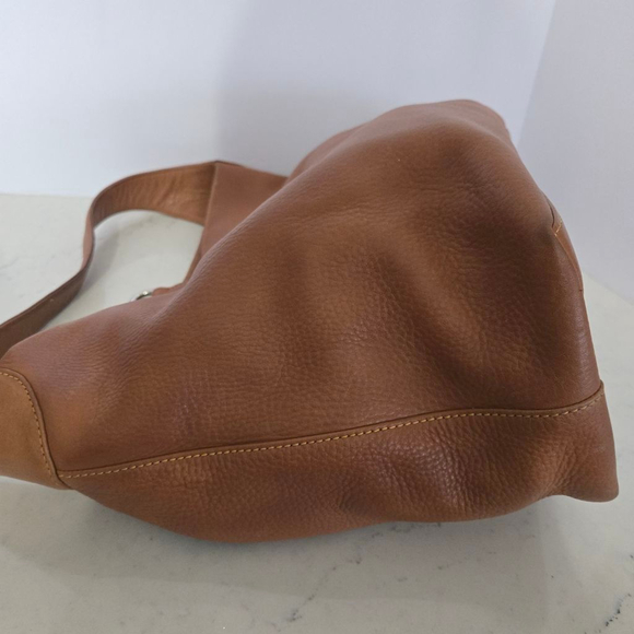 Women's Dooney & Bourke Medium Annalisa Pebbled Leather Lock Sac Hobo Bag - Picture 10 of 12